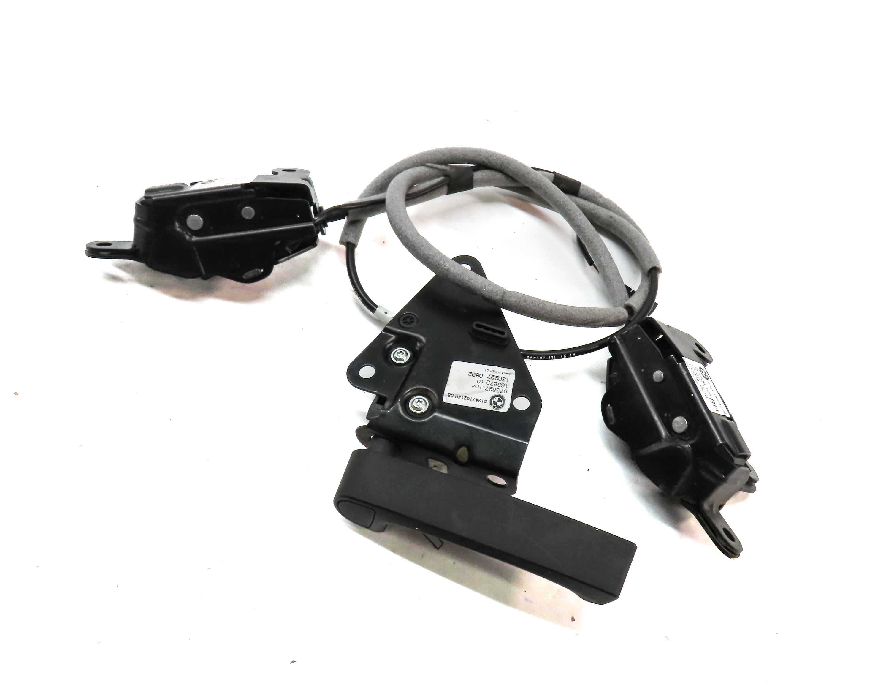 2013 BMW X5 (E70) REAR TRUNK TAILGATE HATCH RELEASE LEVER LOCK LATCH SET w/CABLE — exact item pictured